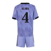 Fotbalové Dres Real Madrid David Alaba #4 Dětské Venkovní 2022-23 Krátký Rukáv (+ trenýrky)